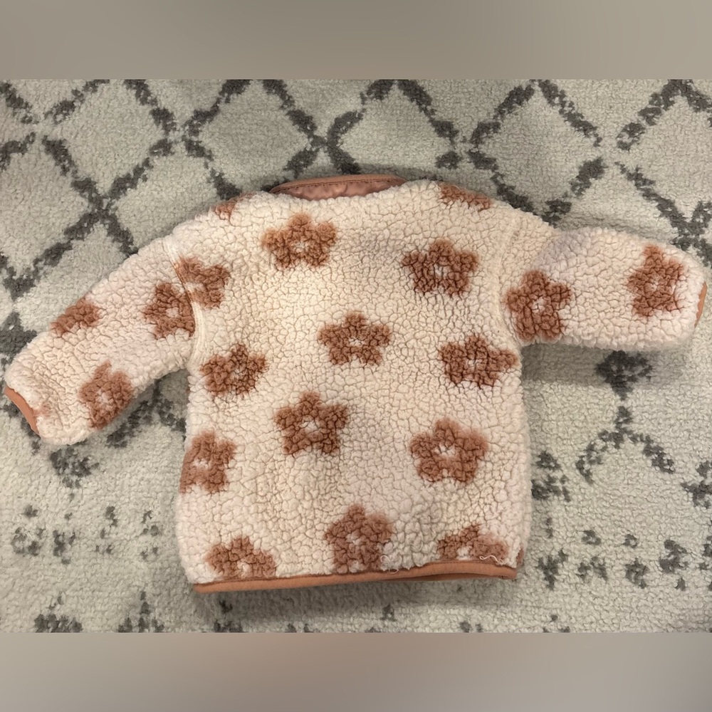 Marks & Spencer Cream and Light Brown Sherpa Jacket for Kids - Picture 3 of 3